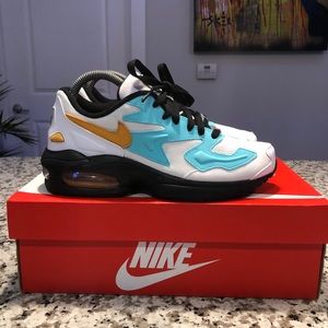 Women's Nike Air Max2 Light Shoes White/Amber